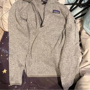 Patagonia Women's Zip-Up Sweater in Light Gray